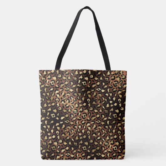 Bronzen luipaard tote bag (Voorkant)
