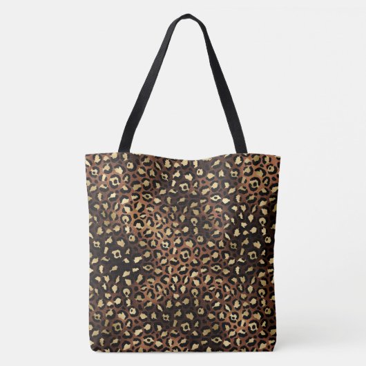 Bronzen luipaard tote bag (Achterkant)