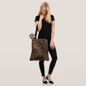 Bronzen luipaard tote bag (Op model)
