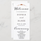 Bronzen Maan Fases Wit Huwelijksprogramma (Voorkant / Achterkant)