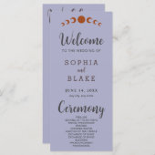 Bronzen Maan Fases Zilveren Bruiloft Programma (Voorkant / Achterkant)