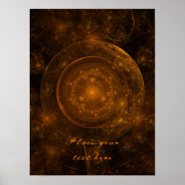 Bronzen Mandala Achtergrond 001 Poster