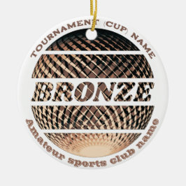 Bronzen medaille, 3e plaats winnaar keramisch ornament