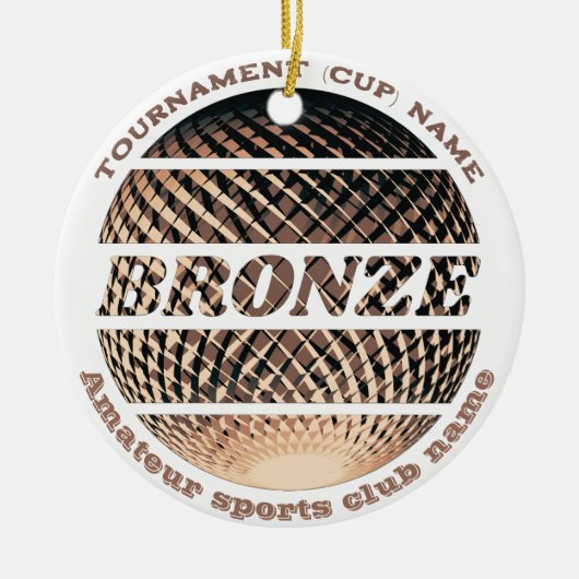 Bronzen medaille, 3e plaats winnaar keramisch ornament (Voorkant)