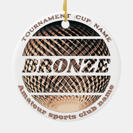 Bronzen medaille, 3e plaats winnaar keramisch ornament (Achterkant)