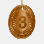 Bronzen medaille 3e plaats winnaar keramisch ornament (Rechts)