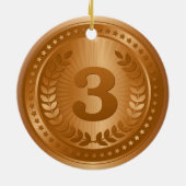 Bronzen medaille 3e plaats winnaar keramisch ornament (Achterkant)