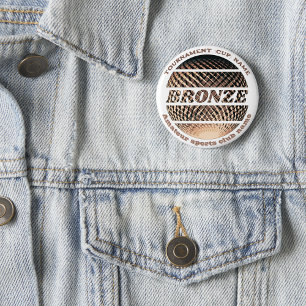 Bronzen medaille, 3e plaats winnaar ronde button 3,2 cm