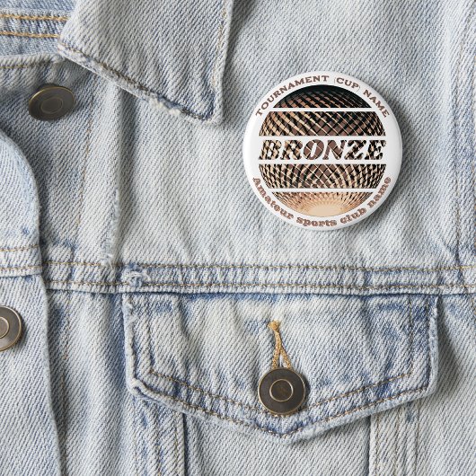 Bronzen medaille, 3e plaats winnaar ronde button 3,2 cm