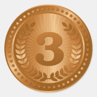 Bronzen medaille 3e plaats winnaar