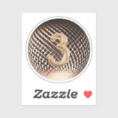 Bronzen medaille, 3e plaats winnaar sticker (Vel)