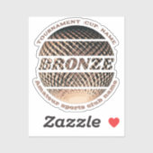 Bronzen medaille, 3e plaats winnaar sticker (Vel)