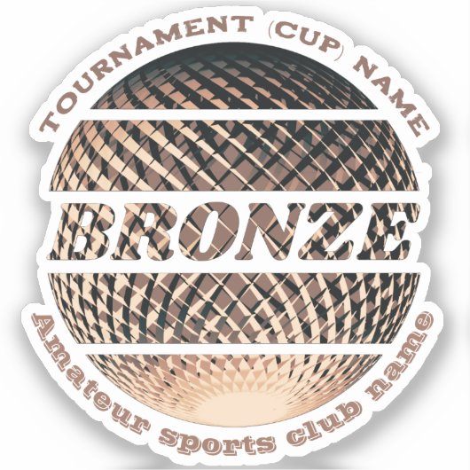Bronzen medaille, 3e plaats winnaar sticker (Voorkant)