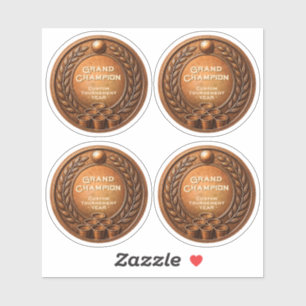 Bronzen Medaille Beer Pong Toernooi Kampioenschap Sticker
