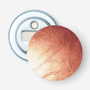 Bronzen Metallic Leren Flesopener Button Flesopener