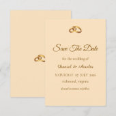 Bronzen Monogram Save the Date (Voorkant / Achterkant)
