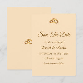 Bronzen Monogram Save the Date