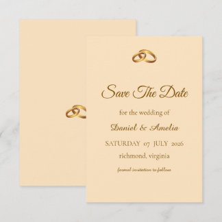 Bronzen Monogram Save the Date