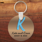 Bronzen Monogram Verbazingwekkend Fab Sleutelhanger (Voorkant)