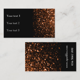 Bronzen namaak glinsterende glitter vonken en zwar visitekaartje