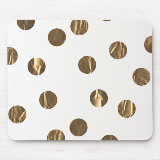 Bronzen Nepglans Stippen Modern Trendy Chic Muismat (Voorkant)