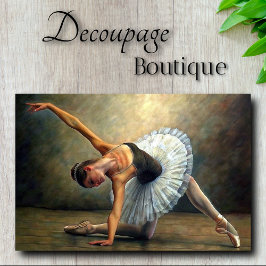 Bronzen Olie Sierlijke Ballerina Decoupage Tissuepapier