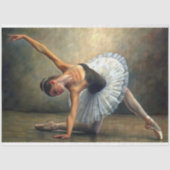 Bronzen Olie Sierlijke Ballerina Decoupage Tissuepapier (Voorkant)