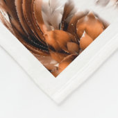 Bronzen Oranje Bloem Motief Pluche Deken (Hoek)