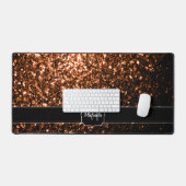 Bronzen oranje bruine nepschittertjes glinster Mon Bureaumat (Keyboard & Muis)