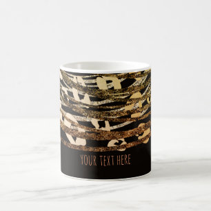 Bronzen Oranje Cheetah Dierenprint Exotische Print Koffiemok