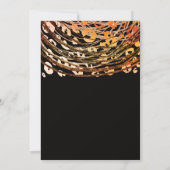 Bronzen Oranje Cheetah Exotische Feest Uitnodiging (Achterkant)