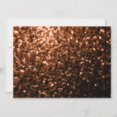 Bronzen oranje sprankels Sweet 16 elegante script Kaart (Achterkant)