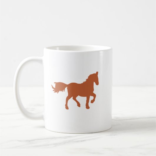Bronzen Paard Zodiac Embleem Mok (Links)