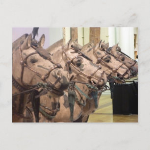 bronzen paardenkoppen xi'an briefkaart