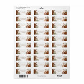 Bronzen Palm Sienna Monstera Goud Botanisch Etiket (Full Sheet)
