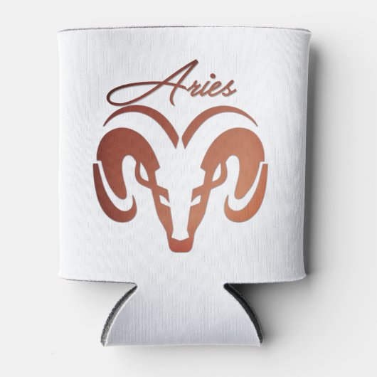 Bronzen Ram Aries Dierenriem Blikjeskoeler (Voorkant)