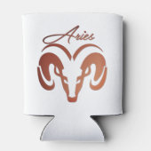 Bronzen Ram Aries Dierenriem Blikjeskoeler (Achterkant)