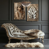Bronzen Roar, Gatsby Flapper Glamour Portret Tissuepapier