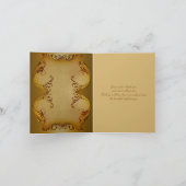 Bronzen Rollen Monogram Verklaring Kaartje Bedankkaart (Binnen)