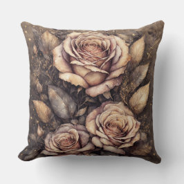 Bronzen Rozen Kussen