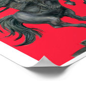 Bronzen Samurai-generaal te paard Poster (Hoek)