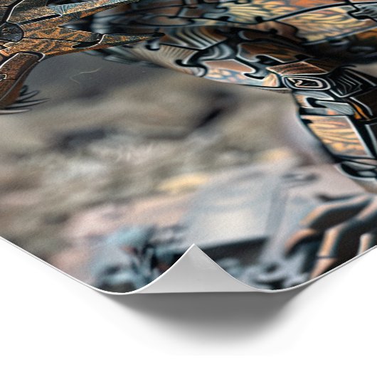 Bronzen Sentinel Dragon Puzzel Poster (Hoek)