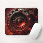 Bronzen Steampunk Mandelbrot Fractal Muismat (Met muis)