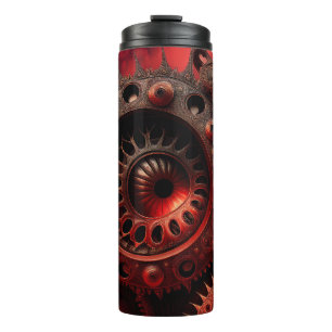 Bronzen Steampunk Mandelbrot Fractal Thermosbeker