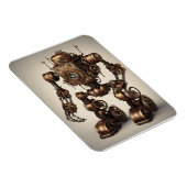 Bronzen Steampunk Robot Sculptuur Magneet (Rechterzijde)