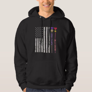 Bronzen Ster Paarse Hart Medaille Onderscheiding U Hoodie