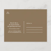 Bronzen sterren en elegante Bokeh-lichten Save the Aankondigingskaart (Achterkant)