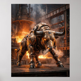 Bronzen Stierenpoort Poster