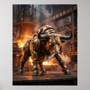 Bronzen Stierenpoort Poster
