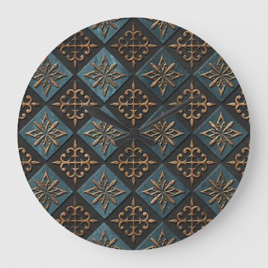 Bronzen textuur met snijpatroon. grote klok (Voorkant)